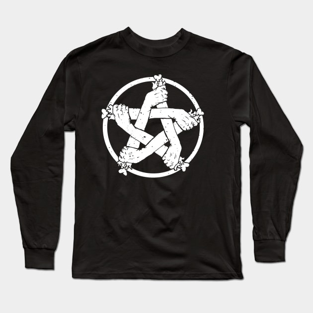 Pentagram Arm Long Sleeve T-Shirt by Alien Ink